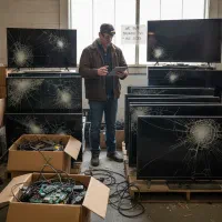 فروش وخریدار تلویزیون پنل شکسته