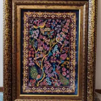 تابلو فرش دستباف ابریشم قم 40*60