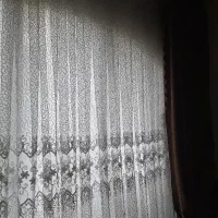 پرده پذیرایی لوکس و شیک سفید قهوه ای