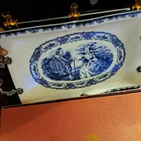 سینی پذیرایی با نقاشی انگلیسی
