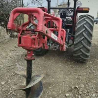 کار با  چاله کن تراکتور