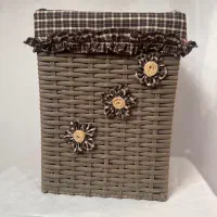 ست سطل و جادستمالی حصیری-پارچه ای