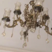 لوستر برنجی آنتیک ۸ شاخه