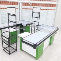 مغازه و فروشگاهی.قفسه میز چک اوت هایپریtork