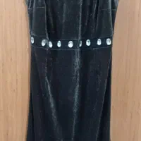 پیراهن مجلسی زنانه مخمل قهوه‌ای