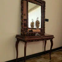 ست آینه و میز کنسول چوبی کلاسیک