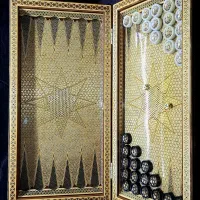 تخته نرد و شطرنج خاتم کاری (ستونی اعلاء)