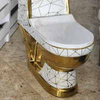 توالت فرنگی خروجی ۱۰۰ آبکاری طلایی