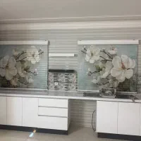 پرده های حریر با دکور و پرده زبرا