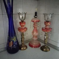 شمعدان دکوری قدیمی و گلدان