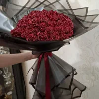 دسته گل رز روبانی /باکس/روز دختر/تولدخواستگاری