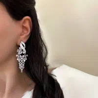 بدلیجات  جواهری ورزینی نیم ست میخ نقره