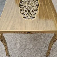 فروش میز غذا خوری باشیشه با۶ عدد صندلی