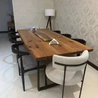 میز ناهارخوری روستیک گردو
