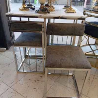 میز نهار خوری کم جا میزنهارخوری ۴ نفره پشتی دار