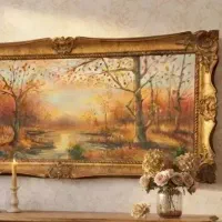 تابلو آنتیک رنگ روغن پاییز