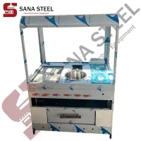 پنج کاره زیر پیتزا 3عددسرخکن ساندویچی (سنا استیل )