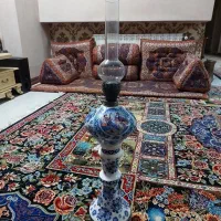 جفت چراغ نفتی عتیقه لیمونژ قد بلند