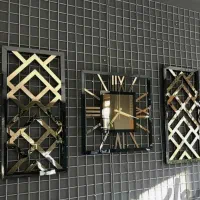 ساعت دیواری سه تیکه ونوس طرح آینه ای  مدرن و جدید