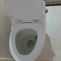 توالت فرنگی با دهانه بزرگ و سینک آشپزخانه