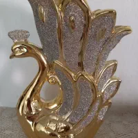 گلدان طلائی طرح قو