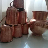 پارچ نو، 6 عددلیوان مسی پارسیان زنجان اصل