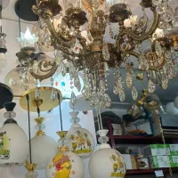 لوستر برنج ده شعله پنج شاخه