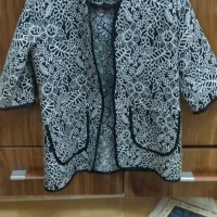 کت آستین سه ربع نوار دوزی شده سایز L