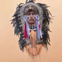 دیوار اویز بزرگ سرخپوست سایز۱۳۰ در ۸۰