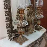 آینه و شمعدان طرح برنج (آلومینیوم)