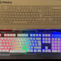 کیبورد سیمی pinxu دارای RGB|قطعات و لوازم جانبی رایانه|اهواز, کوی باهنر|دیوار