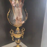 گلدان جنس برنج بدنه سرامیک کارشده کاملا سالم