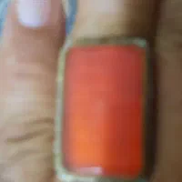 انگشتر نقره با سنگ عقیق پرتقالی