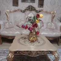 مبلمان استیل 11نفره به همراه ویترین