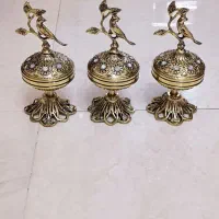 قندان نگین دار برنزی