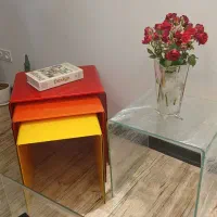 عسلی شیشه‌ای شیشه خم جلومبلی شیشه ای گوی