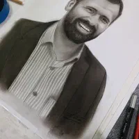طراحی چهره سیاهقلم