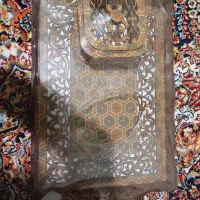 سینی وقندان چوبی طرح سنتی نوعه نواصلااستفاده نشده