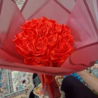 دسته گل روبانی