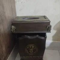 سطل اشغال وجای دستمال کاغذی