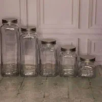 بانکه شیشه ای  درب فلزی