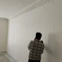 طرح کاغذدیواری با رنگ پلاستیکی اکرلیک