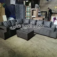 مبلمان مبل ال و راحتی طوسی مشکی|مبلمان خانگی و میز عسلی|تهران, شهرک شریفی|دیوار