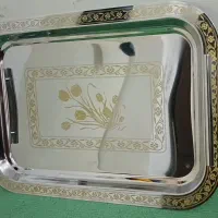 سینی استیل سایز بزرگ کاملن نوبدون استفاده