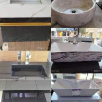 ست روشویی سنگی سرامیکی کابینتی دیواری کد۲۱