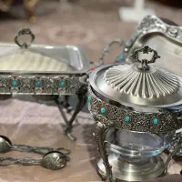 سوفله خوری استیل جنس برنج نگین کار شده