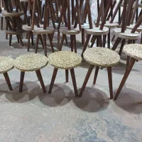 استند گل و گلدان مدل حصیری و ساده