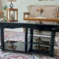 میز تلویزیون شیشه ای سالم
