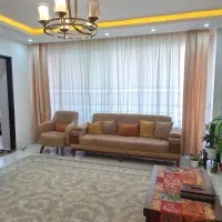 پرده سالن عرض ۴ متر همراه ۲ عدد دکوری