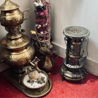 سماور و گرسوز عتیقه نشو برنجی